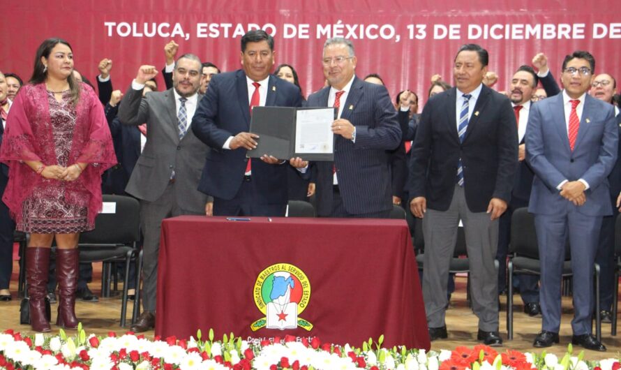 Legitiman nueva dirigencia magisterial en Edomex