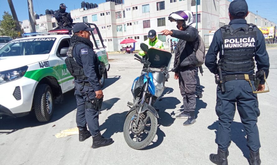 Refuerzan operativos de seguridad en Almoloya de Juárez