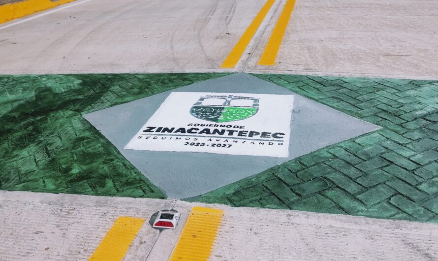 Renuevan la calle Aztecas en Zinacantepec