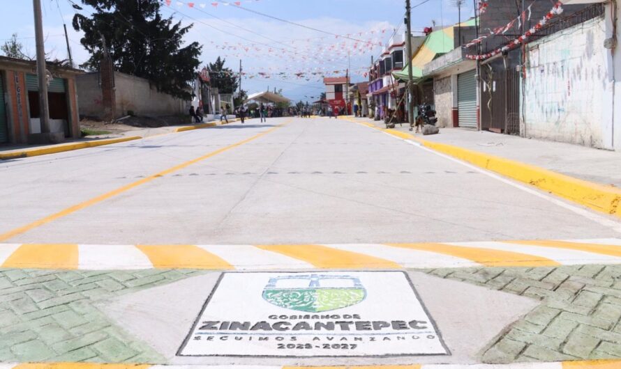 Nueva vialidad mejora San Lorenzo en Zinacantepec