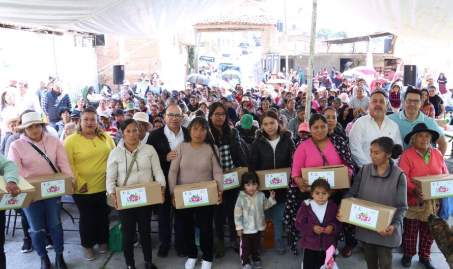 Apoyo alimentario llega a 10 mil hogares de Zinacantepec